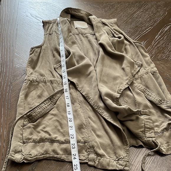Altar’d State olive cascading vest drawstring waist Small - Picture 16 of 17